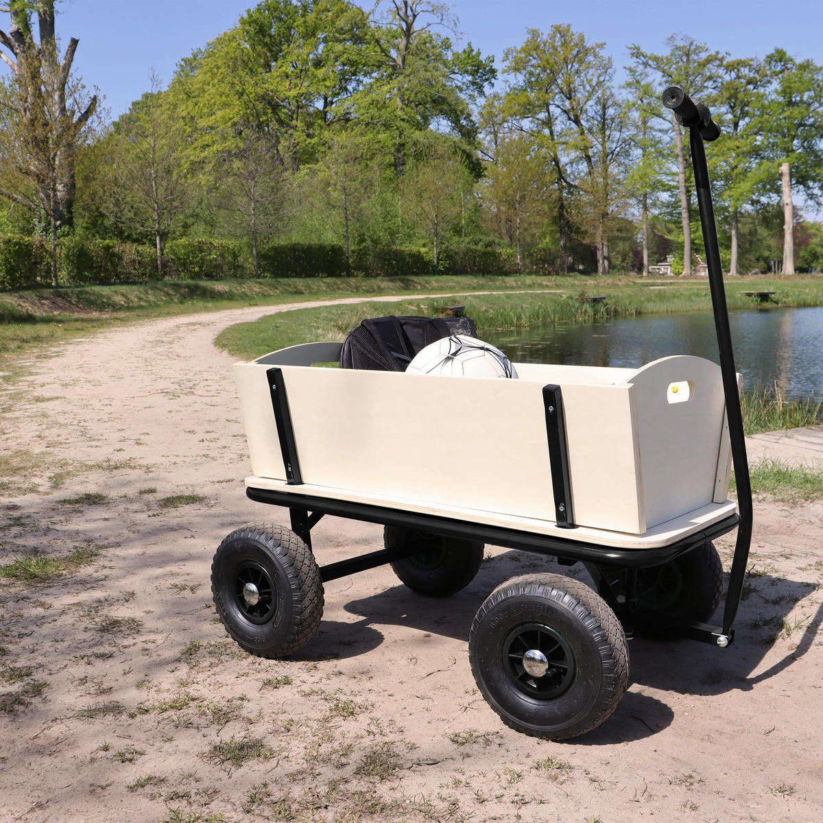 Sunny Bollerwagen Billy Beach schwarz B/H/L: ca. 61x97x95 cm Billy Beach - natur/schwarz (95,00/61,00/97,00cm) - Sunny