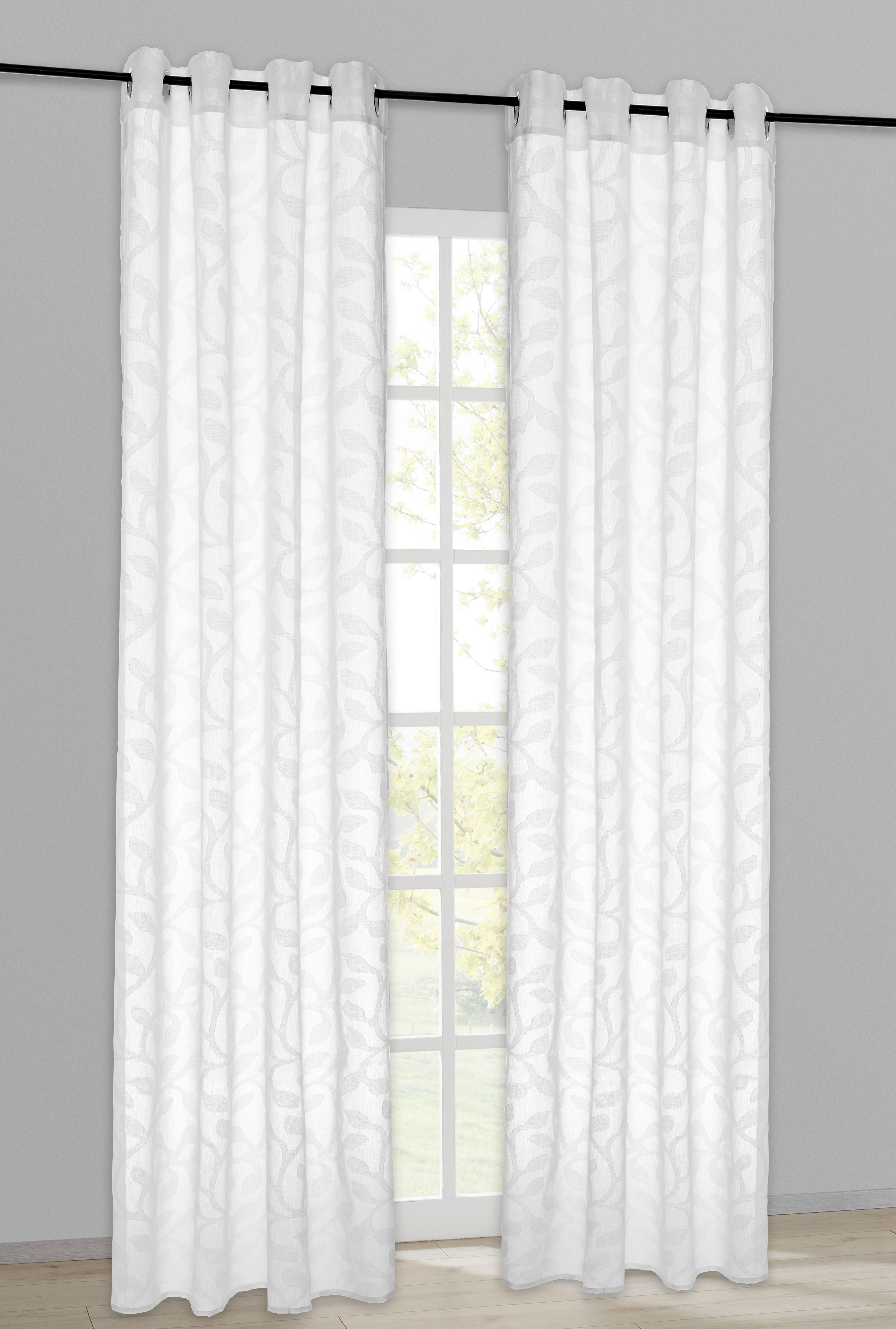 Ösenvorhang Pixel weiß B/L: ca. 140x245 cm Pixel - weiß (140,00/245,00cm) - CASA CREATION