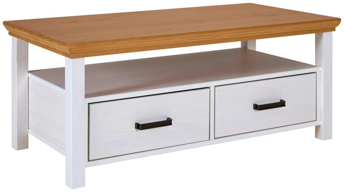 Couchtisch Maluno weiß lackiert B/H/L: ca. 60x48,8x119,4 cm Maluno - weiß (119,40/60,00/48,80cm) - Inter Link