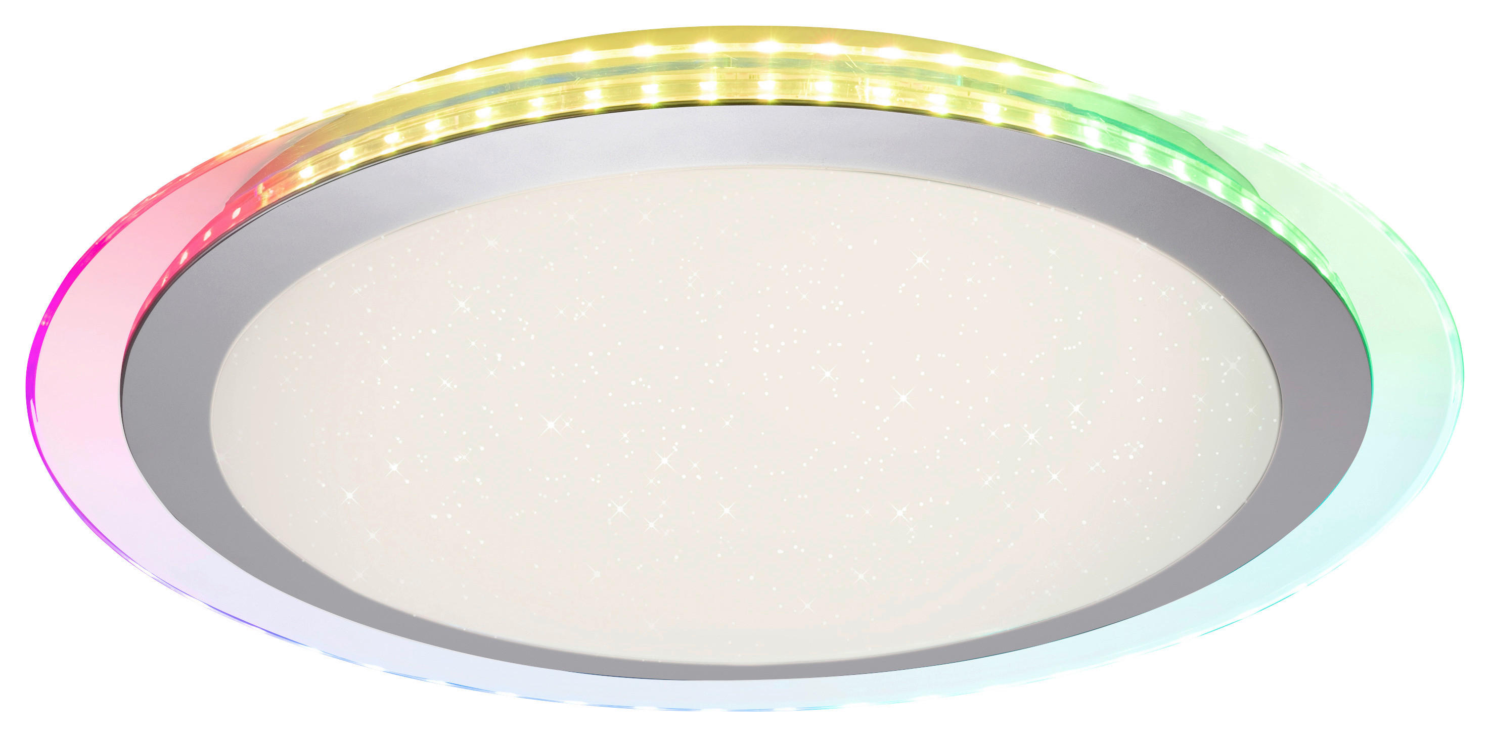 Just Light LED-Deckenleuchte CYBA 15411-21 klar silber Kunststoff Metall H/D: ca. 8x45 cm 2 Brennstellen CYBA - klar/silber (45,00/8,00cm) - Just Light