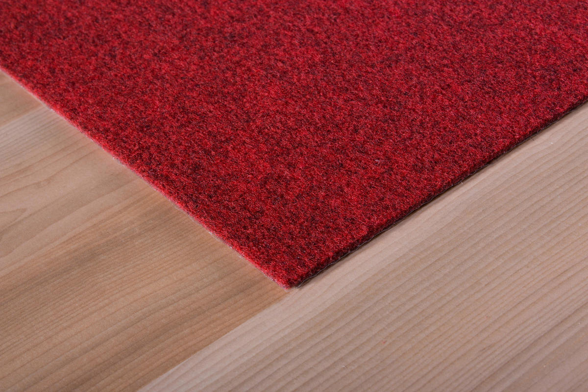 Teppichfliese Filz rot B/L: ca. 40x40 cm pro Stück Filz - rot (40,00/40,00cm)