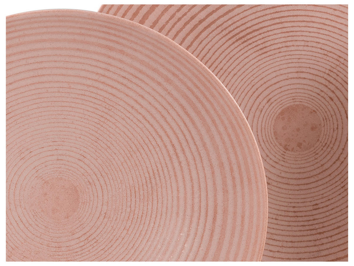 CreaTable Tafelservice Catania Peach rot Steinzeug 12 tlg. Catania Peach - rot - CreaTable