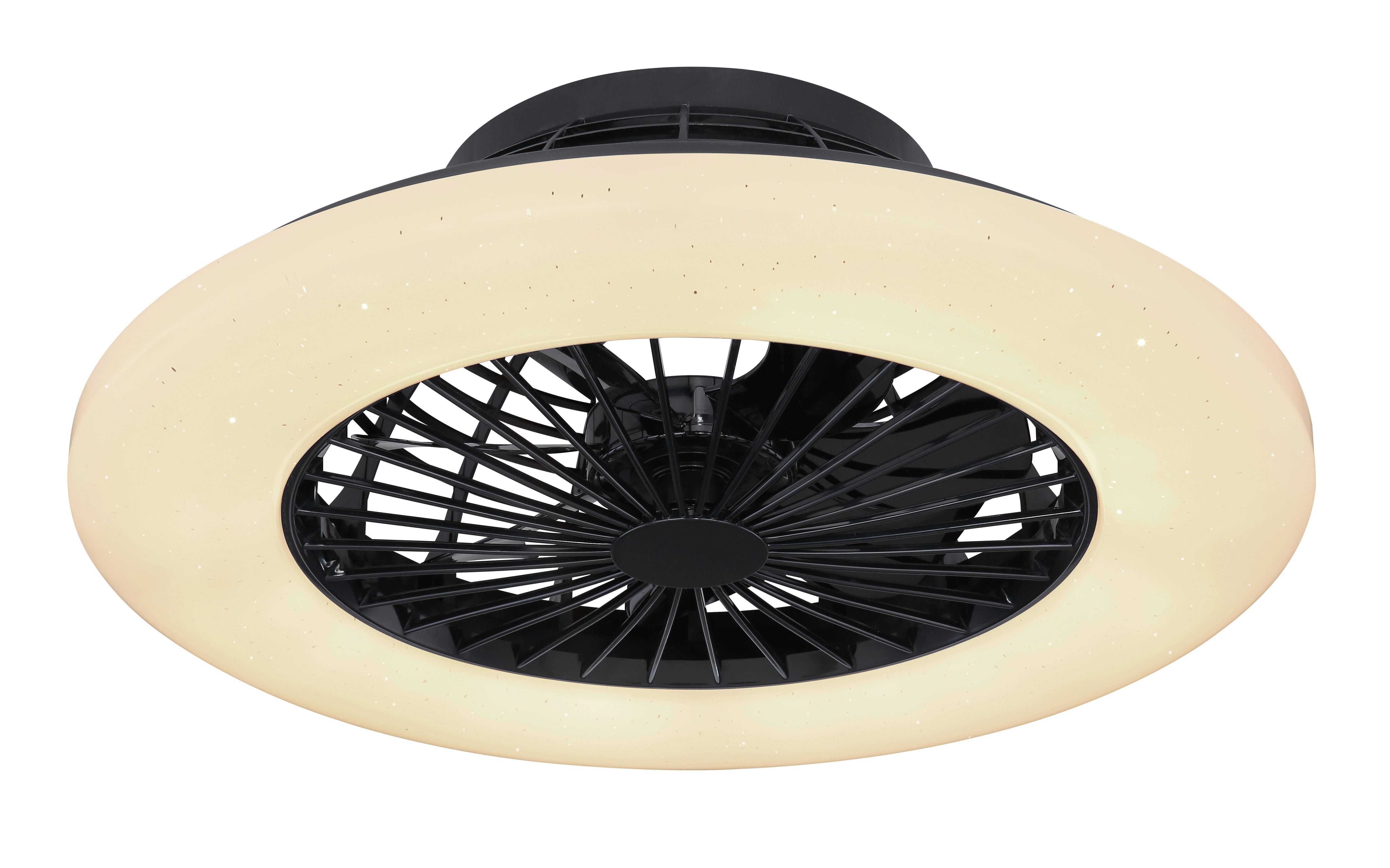 GLOBO LED-Deckenventilator schwarz Opal H/D: ca. 16x52,5 cm max. 30 W TRAVO - schwarz/Opal (52,50/16,00cm) - GLOBO