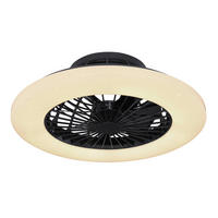 GLOBO LED-Deckenventilator schwarz Opal H/D: ca. 16x52,5 cm max. 30 W TRAVO - schwarz/Opal (52,50/16,00cm) - GLOBO