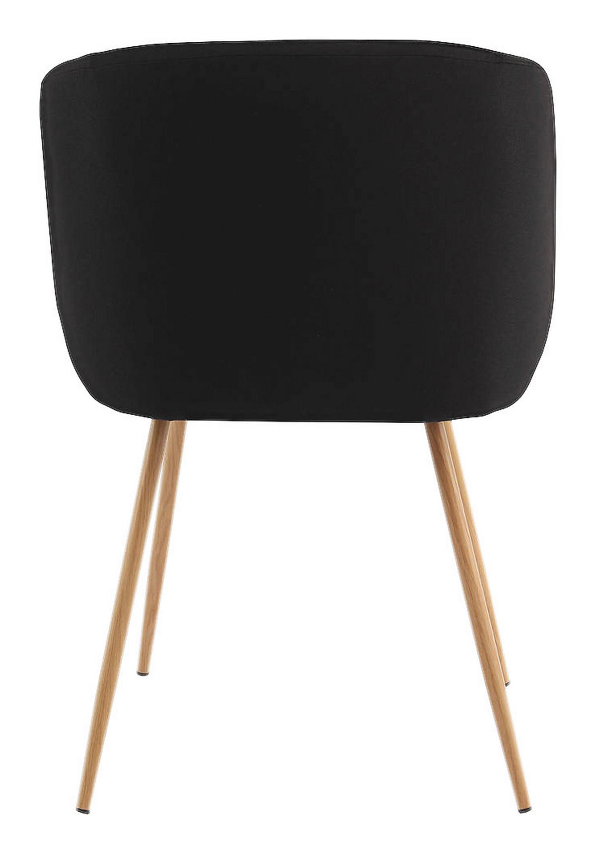 Stuhl Celina 200 2er schwarz Microfaser B/H/T: ca. 54x84x56 cm Celina 200 2er - Eiche/schwarz (54,00/84,00/56,00cm) - 360 Living