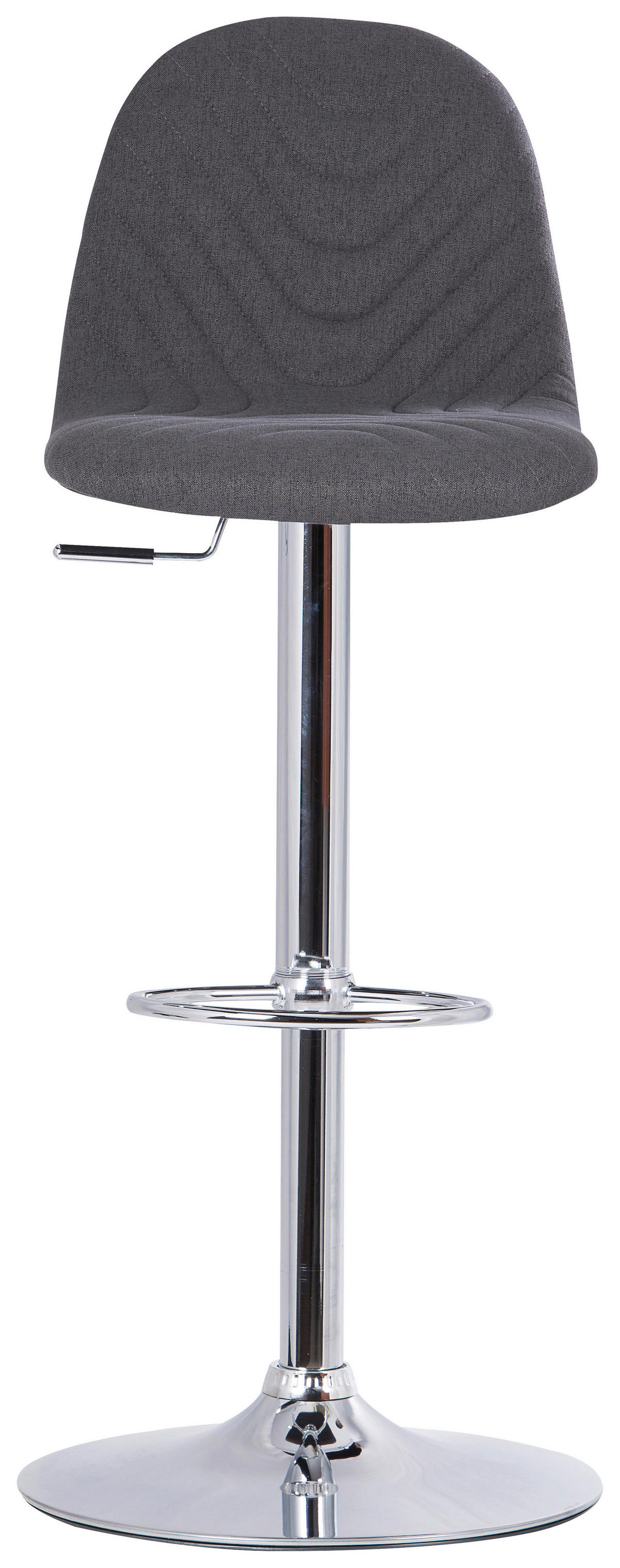 Barhocker CASINO 2er-Set anthrazit Chrom Webstoff Metall B/H/T: ca. 41x88x52,5 cm CASINO 2er-Set - Chrom/anthrazit (41,00/88,00/52,50cm) - byLIVING