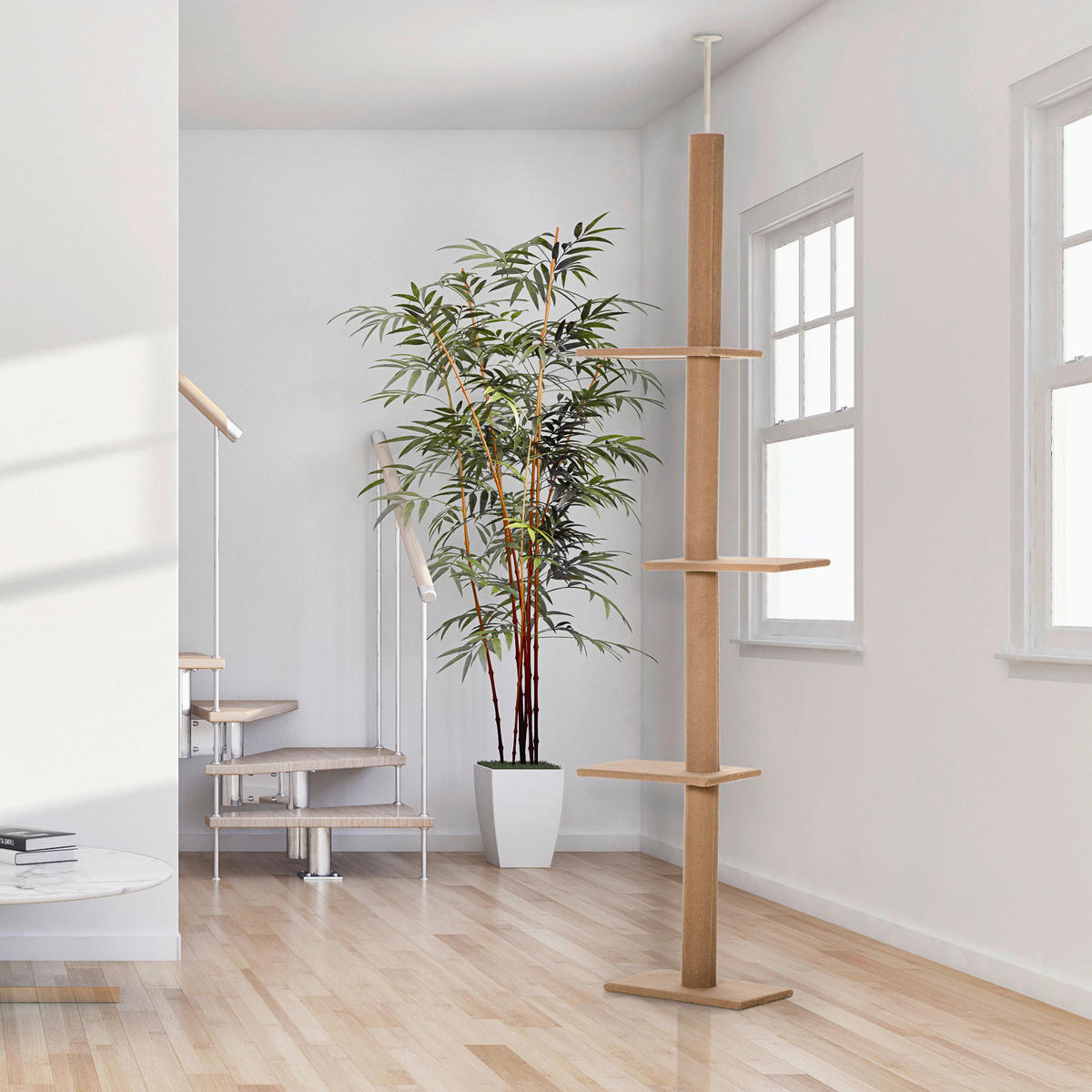 PawHut Kratzbaum braun Spanplatte B/H/L: ca. 27x228x43 cm Kratzbaum - braun (43,00/27,00/228,00cm) - PawHut