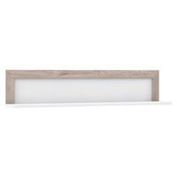 Wandboard  weiß Hochglanz Eiche Nelson Nachbildung B/H/T: ca. 132,9x27,7x22 cm Canne_Wandboard CQNB02-C141 - Eiche/weiß (132,90/27,70/22,00cm)
