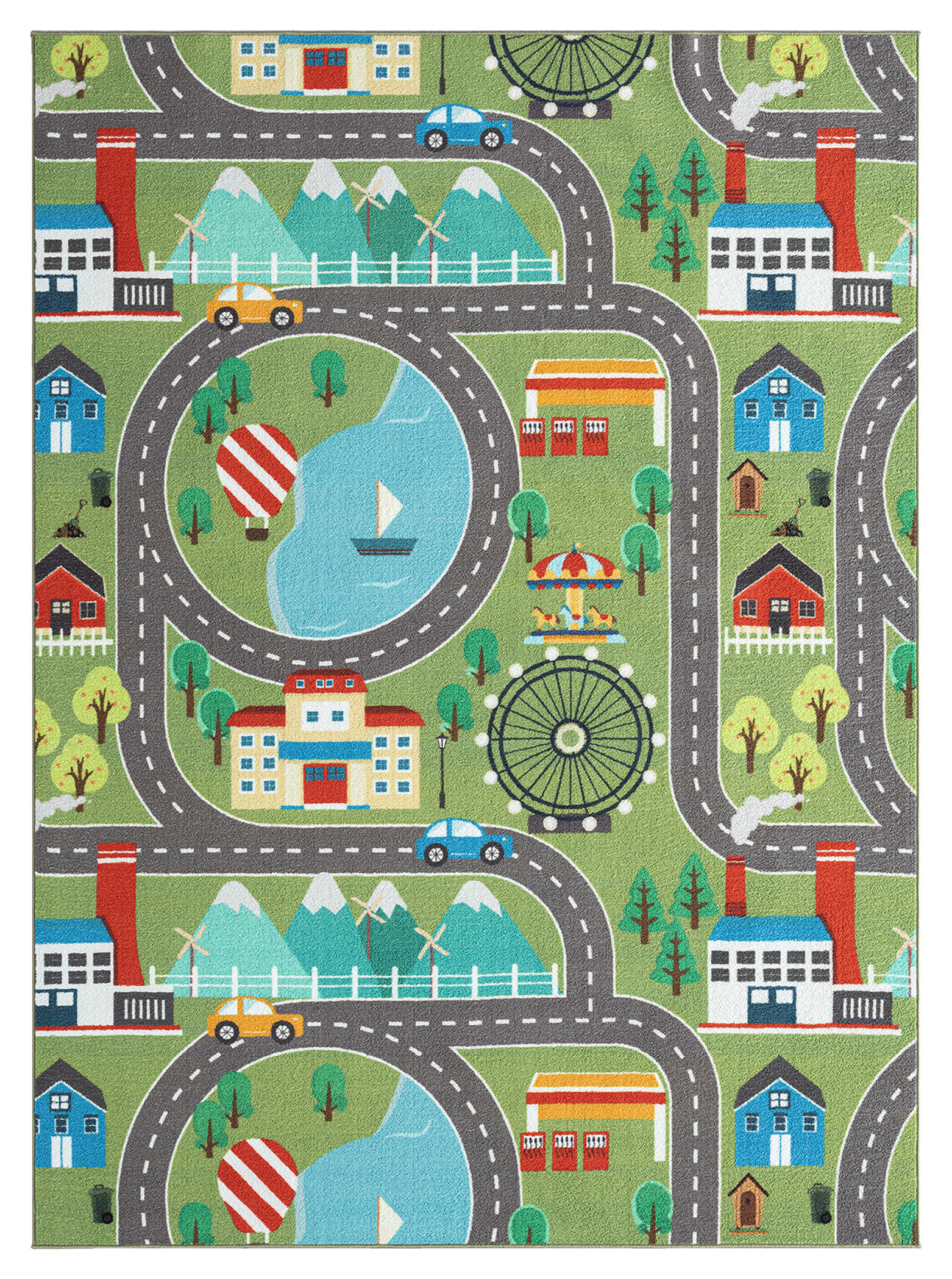 Merinos Teppich Happy Kids grün B/L: ca. 120x160 cm Happy Kids - grün (120,00/160,00cm) - Merinos