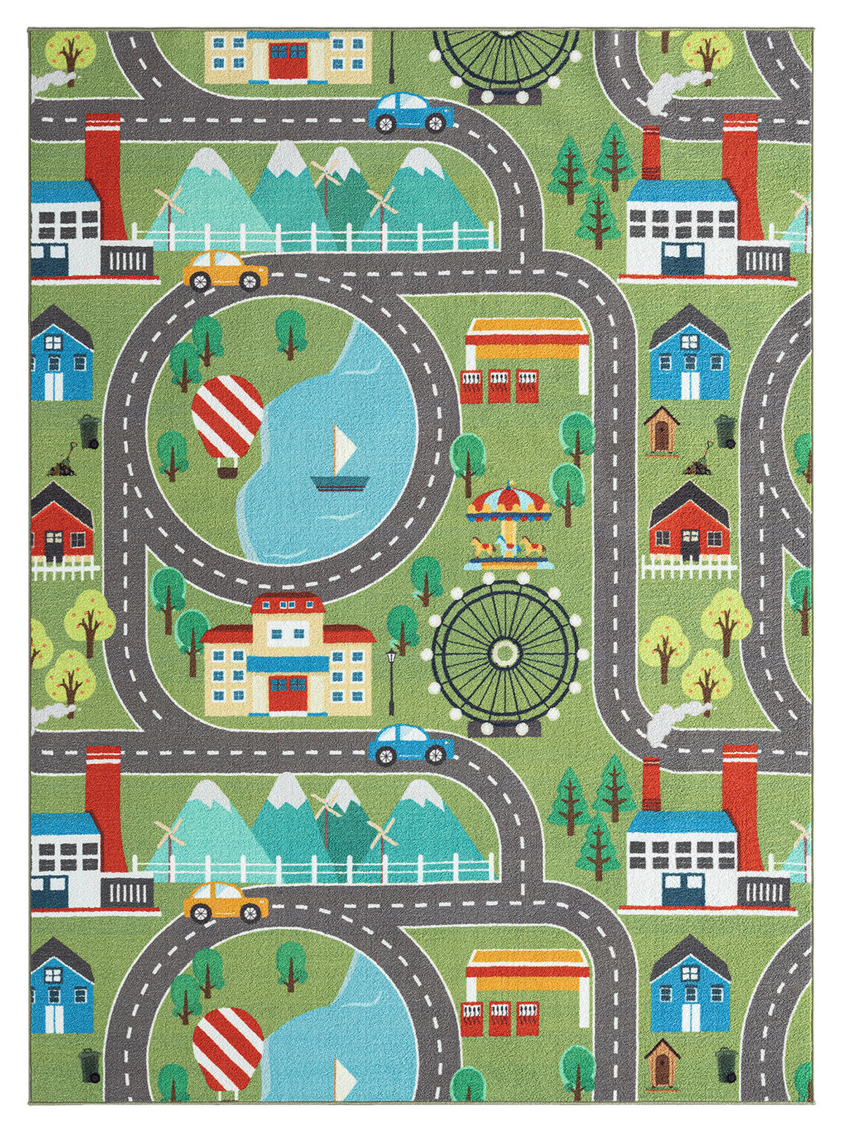 Merinos Teppich Happy Kids grün B/L: ca. 140x200 cm Happy Kids - grün (140,00/200,00cm) - Merinos