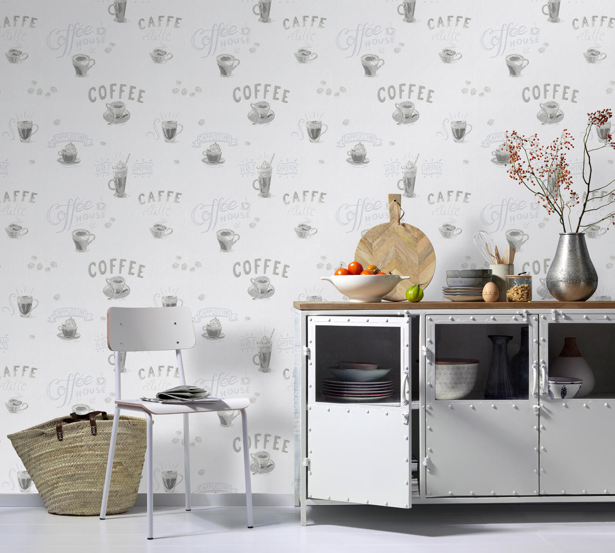 Vliestapete Coffee grau B/L: ca. 53x1005 cm Vliestapete_10088-10 - grau (53,00/1005,00cm)