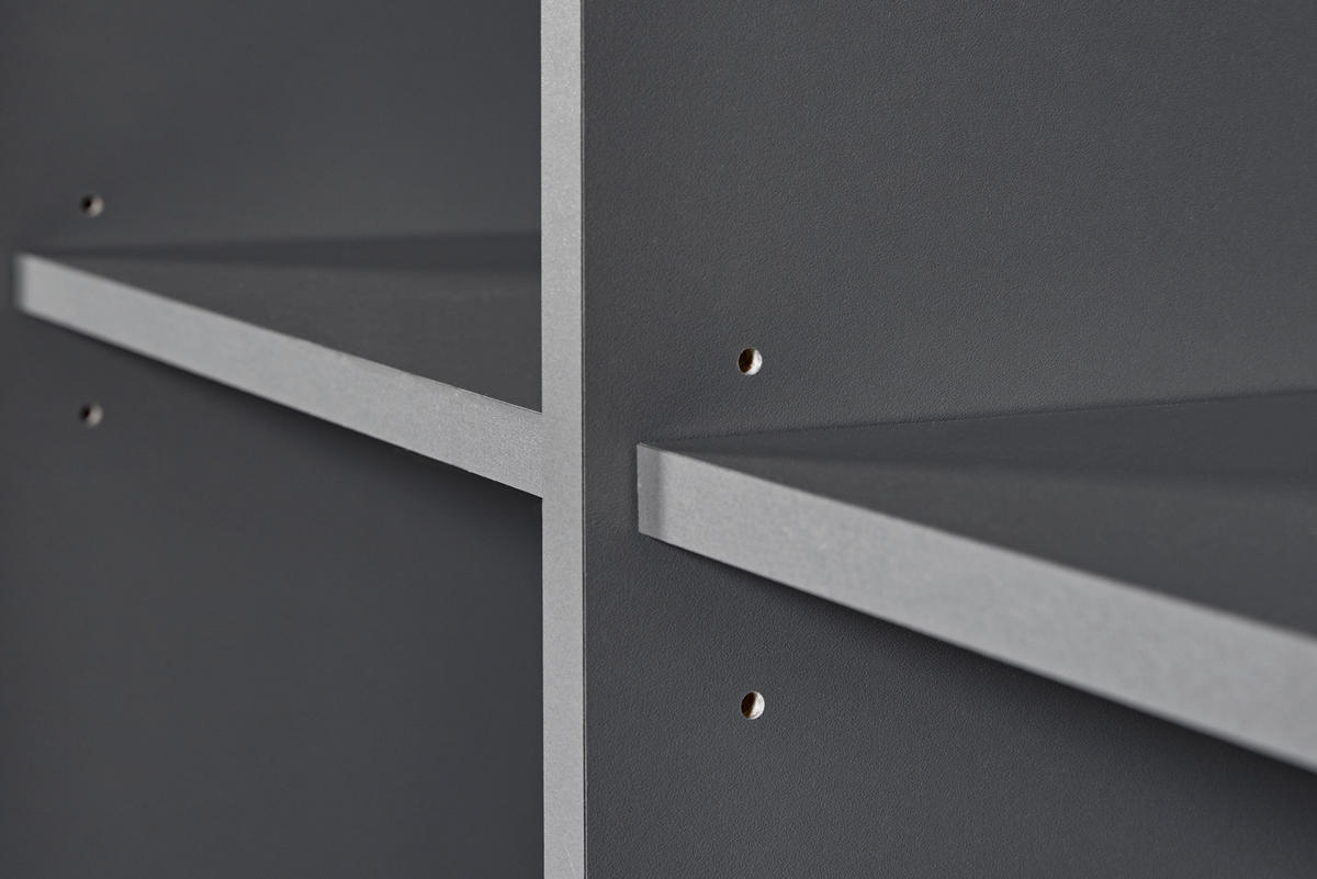 Regal Elenzio Graphit B/H/T: ca. 81,5x191,2x40 cm Elenzio - Graphit (81,50/191,20/40,00cm) - Inter Link
