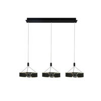 POCOline LED-Pendelleuchte schwarz Metall B/H/T: ca. 82x120x22 cm 3.0 Brennstellen MUSTER-LED-Pendelleuchte_Rings - schwarz (82,00/120,00/22,00cm) - POCOline