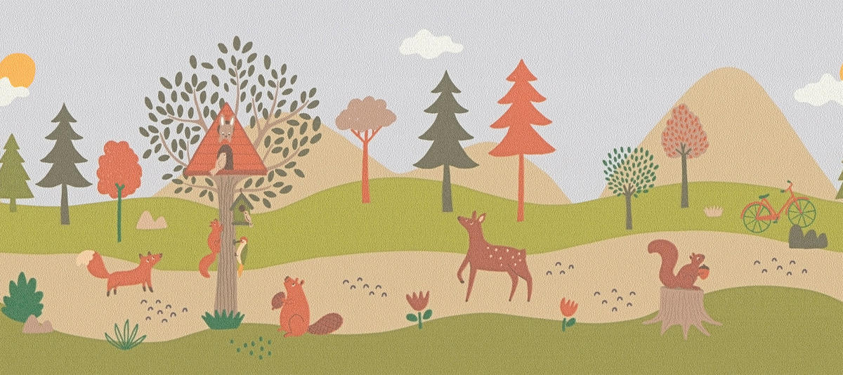 A.S.Création Bordüre beige grau grün B/H/D: ca. 18x500x6,8 cm Bordüre_selbstklebend - beige/grün (6,80/500,00cm) - A.S.Creation