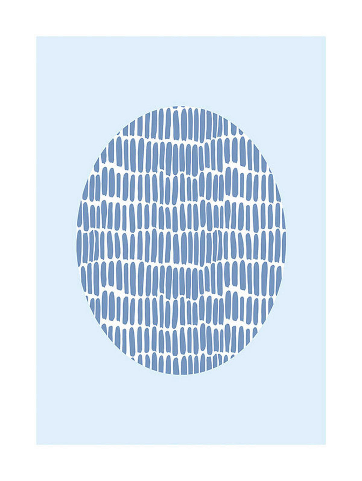 Komar Poster Shelly Patterns Blue Muscheln B/L: ca. 30x40 cm Shelly Patterns Blue - (30,00/40,00cm) - Komar
