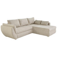 Ecksofa Greige Microfaser B/H/T: ca. 272x88x200 cm Taifun_Ecksofa - Greige/Chrom (272,00/88,00/200,00cm)