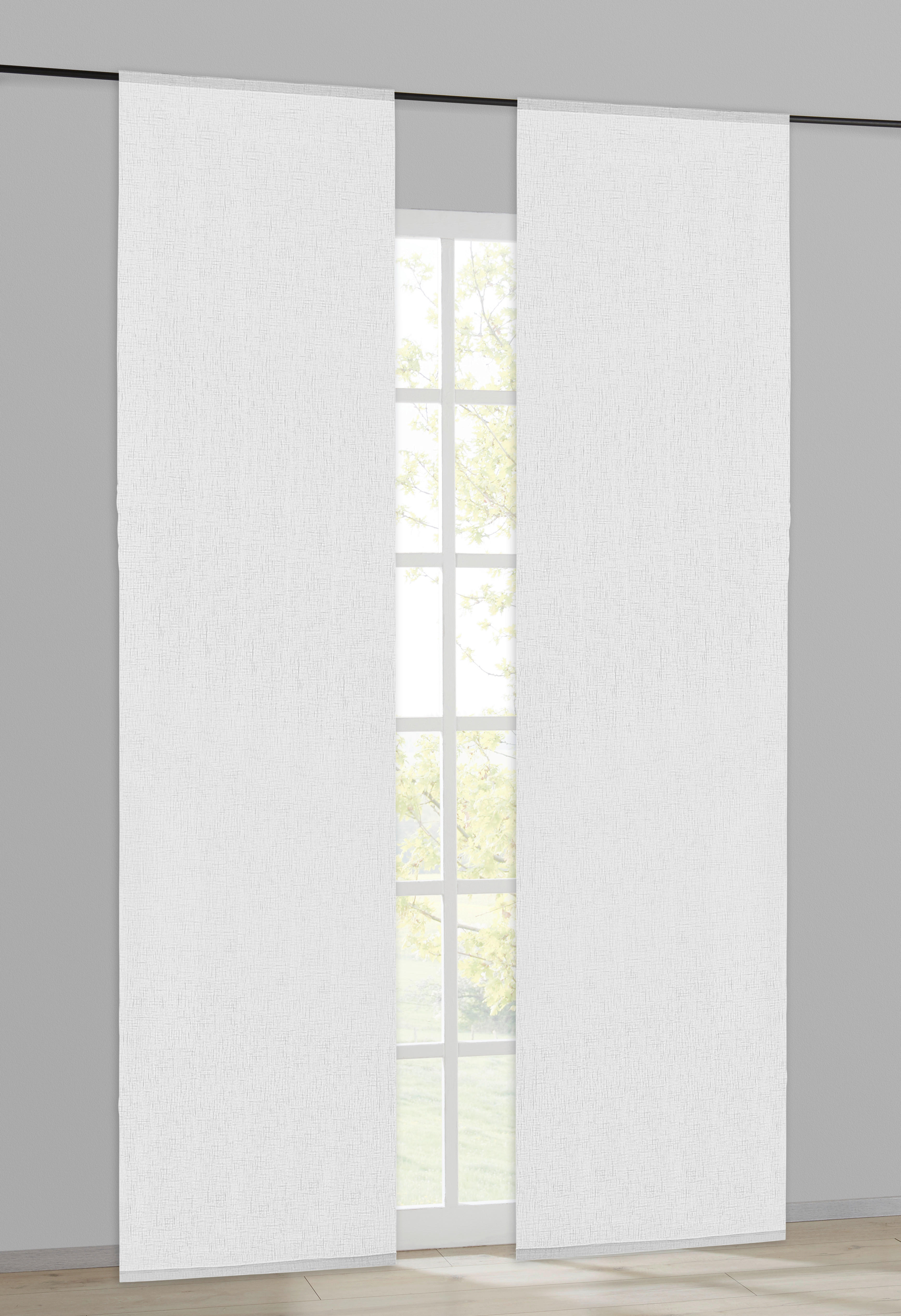 Schiebevorhang weiß B/L: ca. 60x245 cm Schiebevorhang_uni - weiß (60,00/245,00cm) - Happy Home