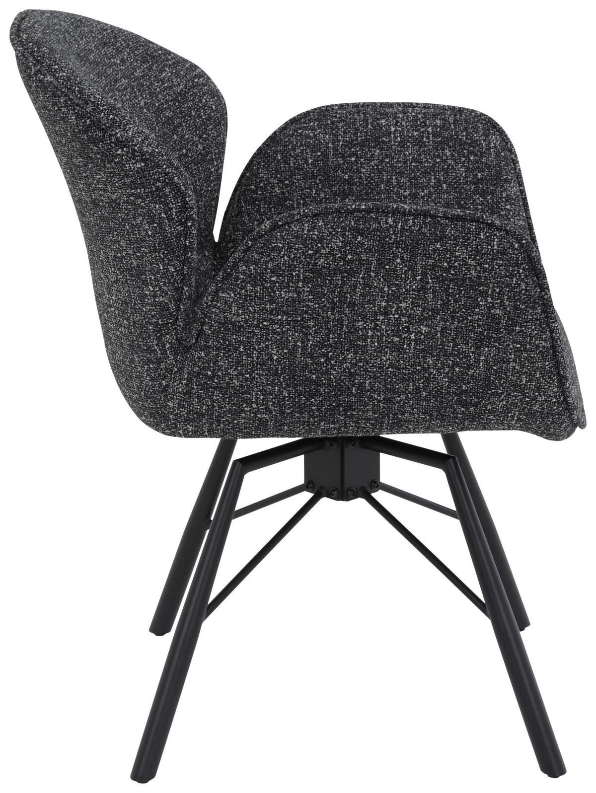 Sessel Bristol, 2er-Set anthrazit Metall Microfaser B/H/T: ca. 62x83x66 cm Bristol, 2er-Set - anthrazit (62,00/83,00/66,00cm) - Hela