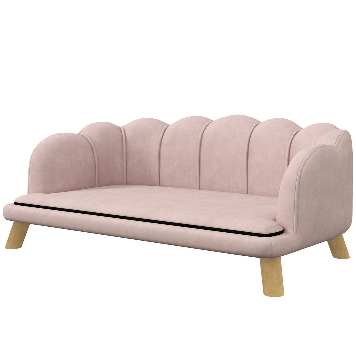 PawHut Hundesofa rosa Schaumstoff B/H/L: ca. 60,5x35,5x98,5 cm Hundesofa - rosa (98,50/60,50/35,50cm) - PawHut