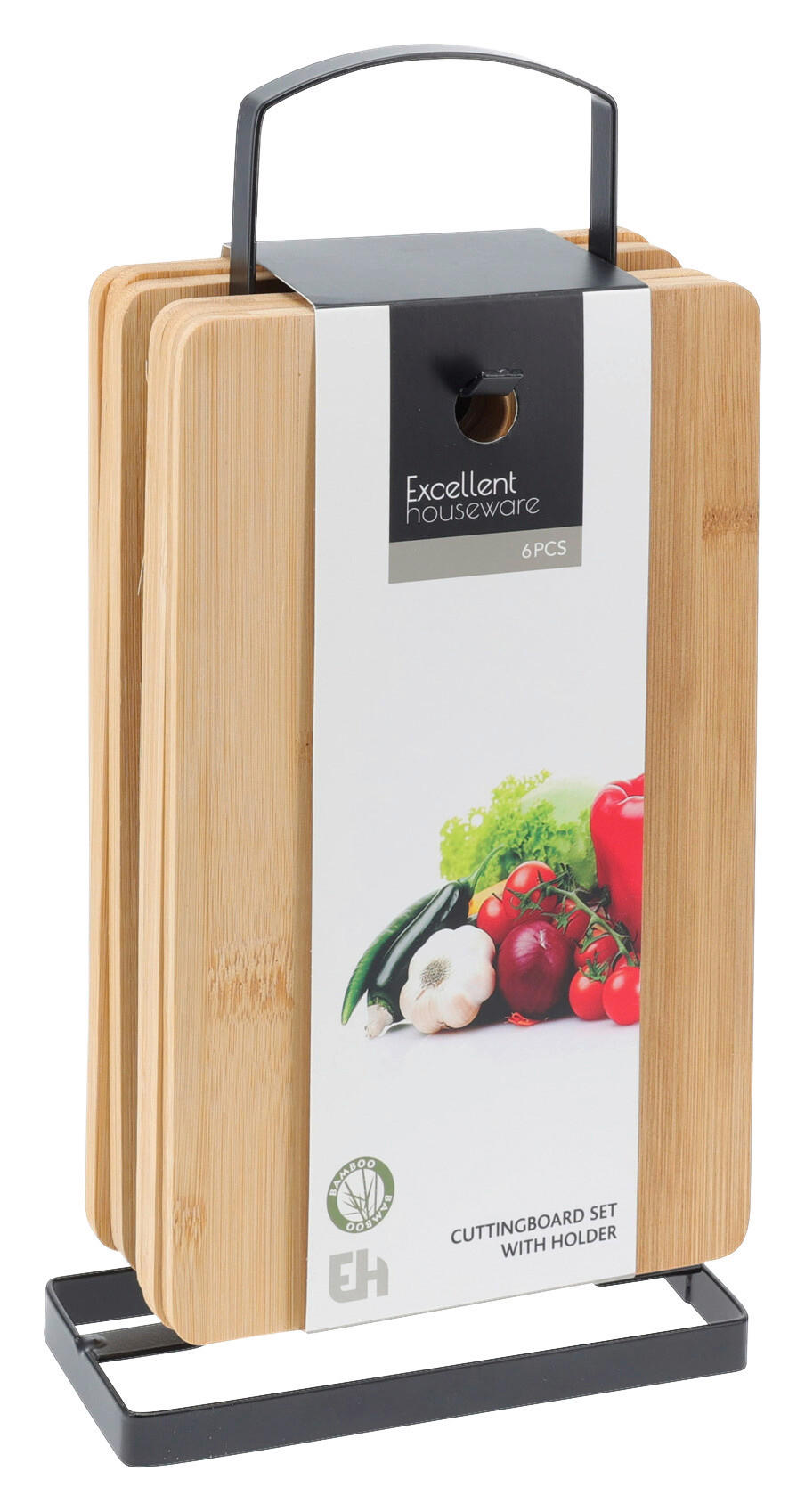 Schneidbrett natur Natura Bambus Schneidbrettset_7tlg. - natur/schwarz