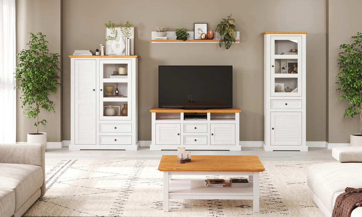 Kommode Breda B/H/T: ca. 107x89x42 cm Breda - weiß/honig (107,00/89,00/42,00cm)