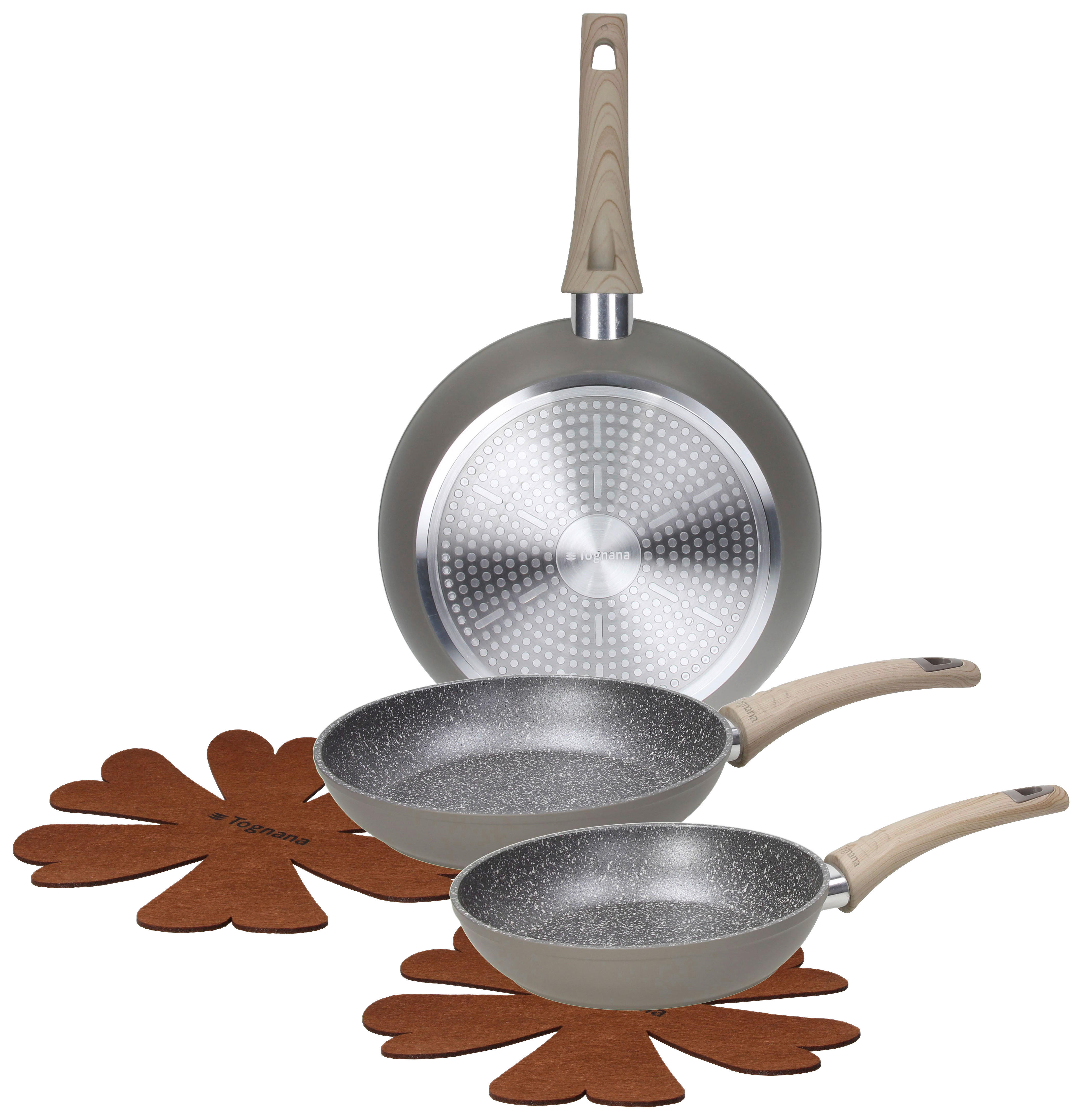 TOGNANA Pfannenset Eco Tortora silber Aluminium 3 tlg. Eco Tortora - silber - TOGNANA