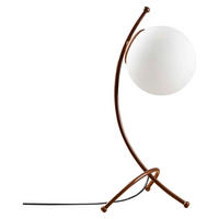 Opviq Tischleuchte Yay bronze weiß Glas Metall B/H/T/L/D: ca. 18x43x18x23x15 cm E27 1 Brennstellen Yay - weiß/bronze (23,00/18,00/43,00cm) - Opviq