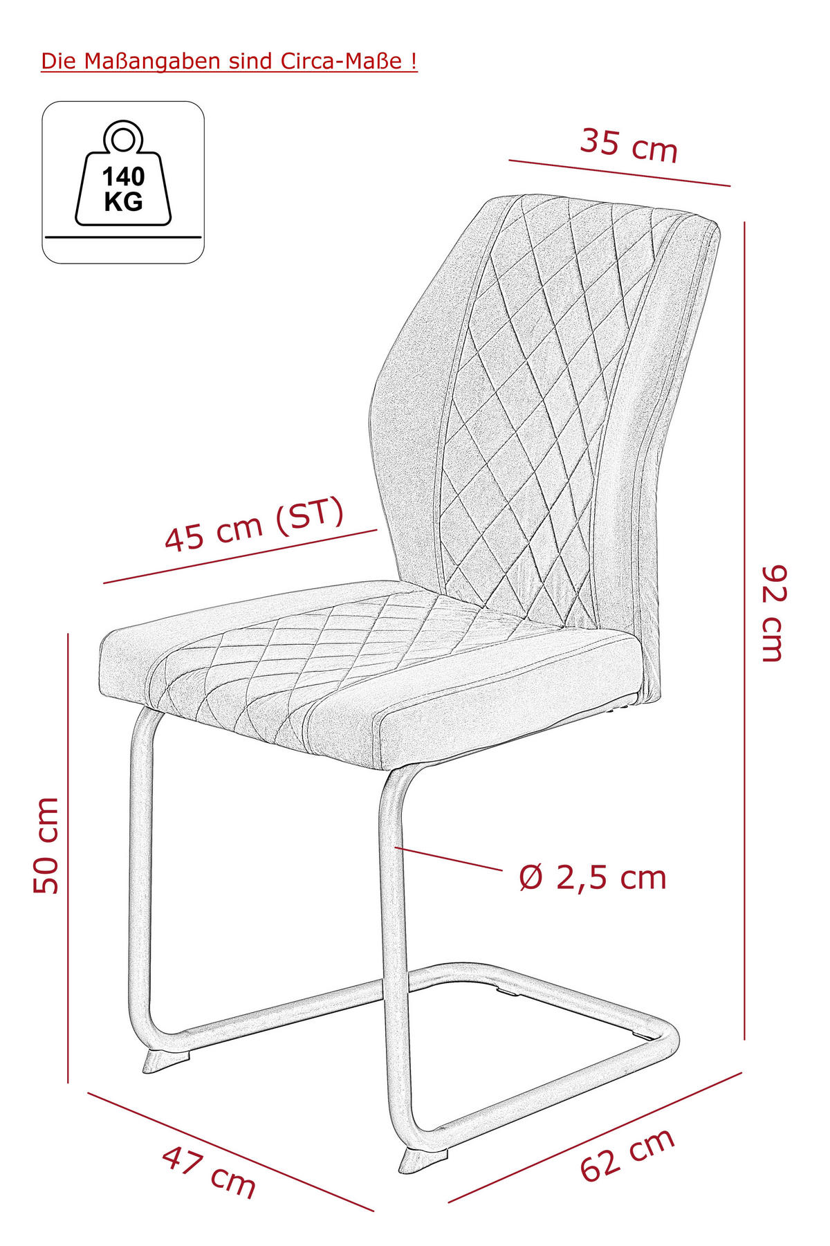 Schwingstuhl Oslo, 4er-Set beige Microfaser B/H/T: ca. 45x92x60 cm Oslo, 4er-Set - beige (45,00/92,00/60,00cm) - Hela
