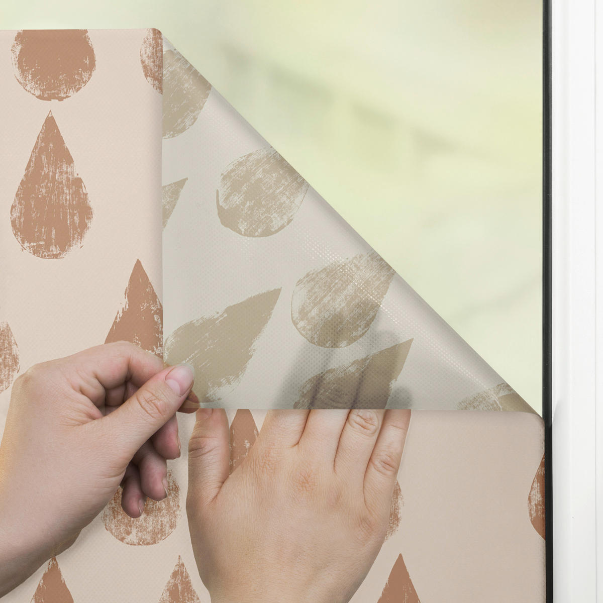 LICHTBLICK Fensterfolie Golden Drops Tropfen Golden Drops gold B/L: ca. 50x100 cm Golden Drops - gold (50,00/100,00cm) - LICHTBLICK