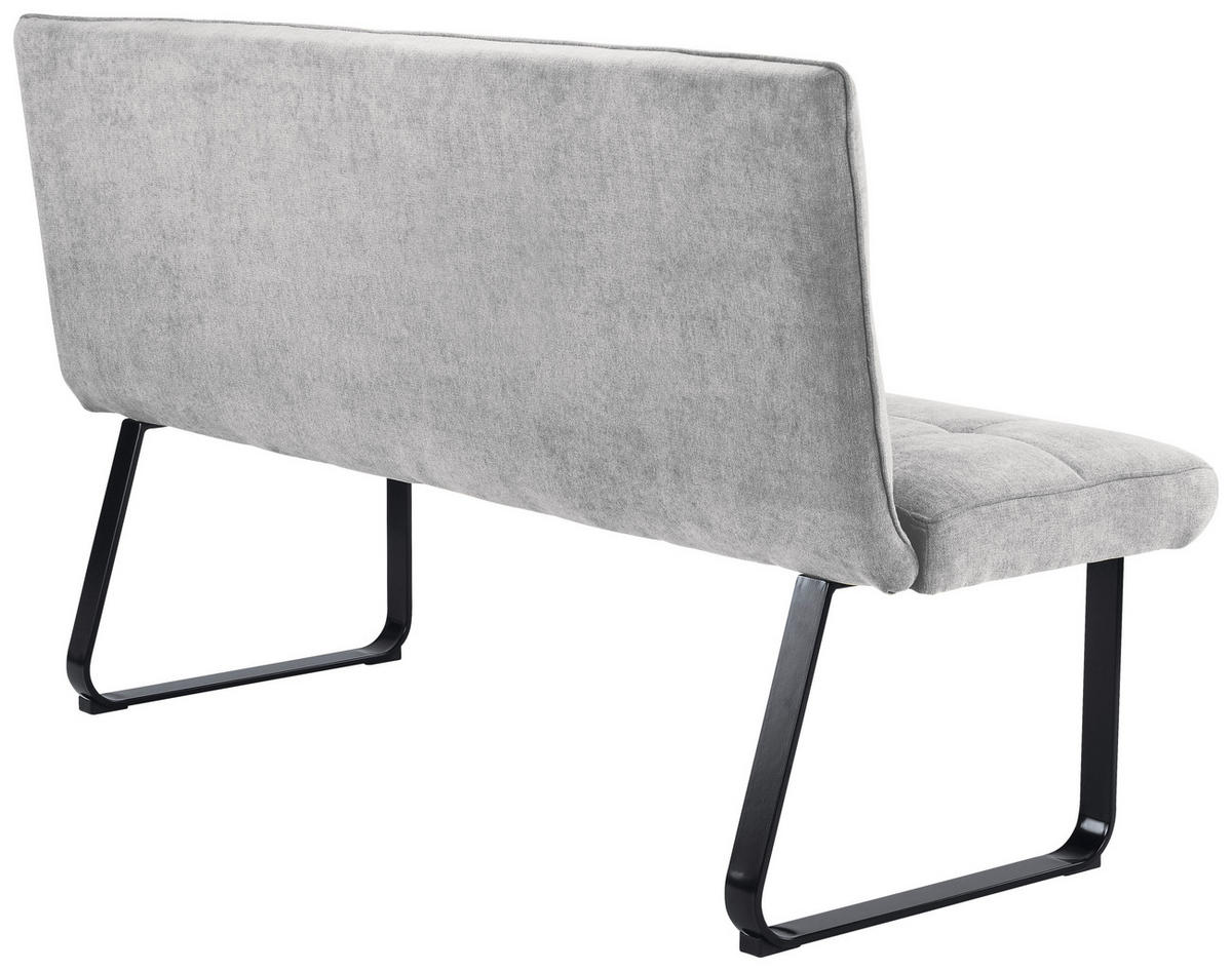Bank TALEA hellgrau schwarz B/H/T: ca. 160x92x59 cm TALEA - hellgrau/schwarz (160,00/92,00/59,00cm) - byLIVING