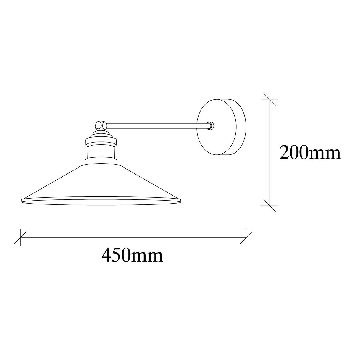 Opviq Wandleuchte Metall B/H/L: ca. 45x18x30 cm E27 1 Brennstellen Dodo - (30,00/45,00/18,00cm) - Opviq