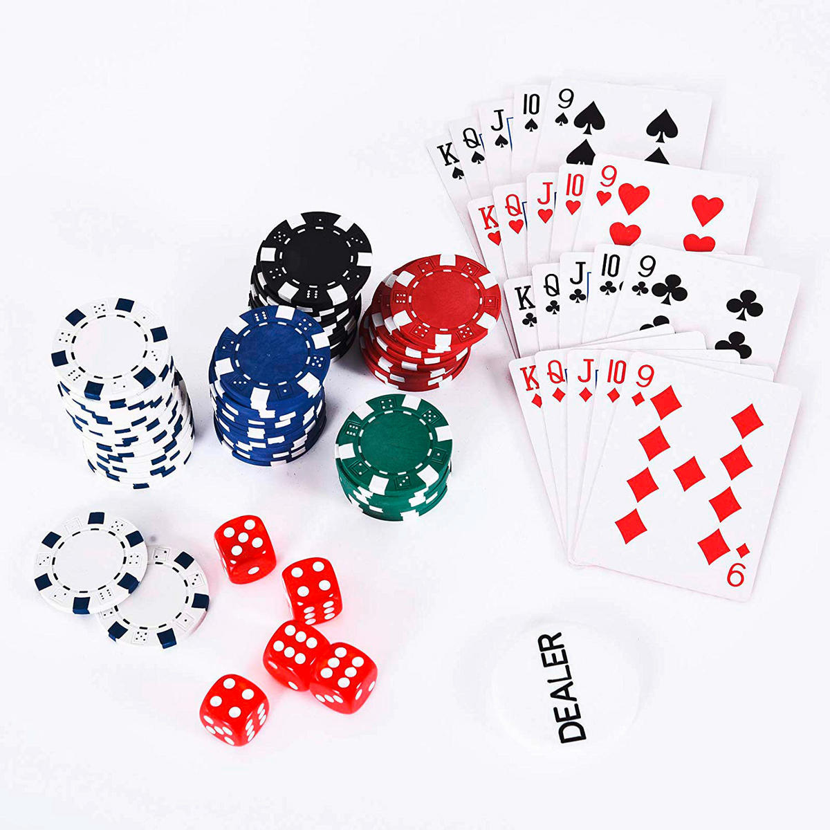 HOMCOM Pokerkoffer B/H/L: ca. 20,5x6,5x38 cm Pokerkoffer_mit_300_Chips - silber (38,00/20,50/6,50cm) - HOMCOM