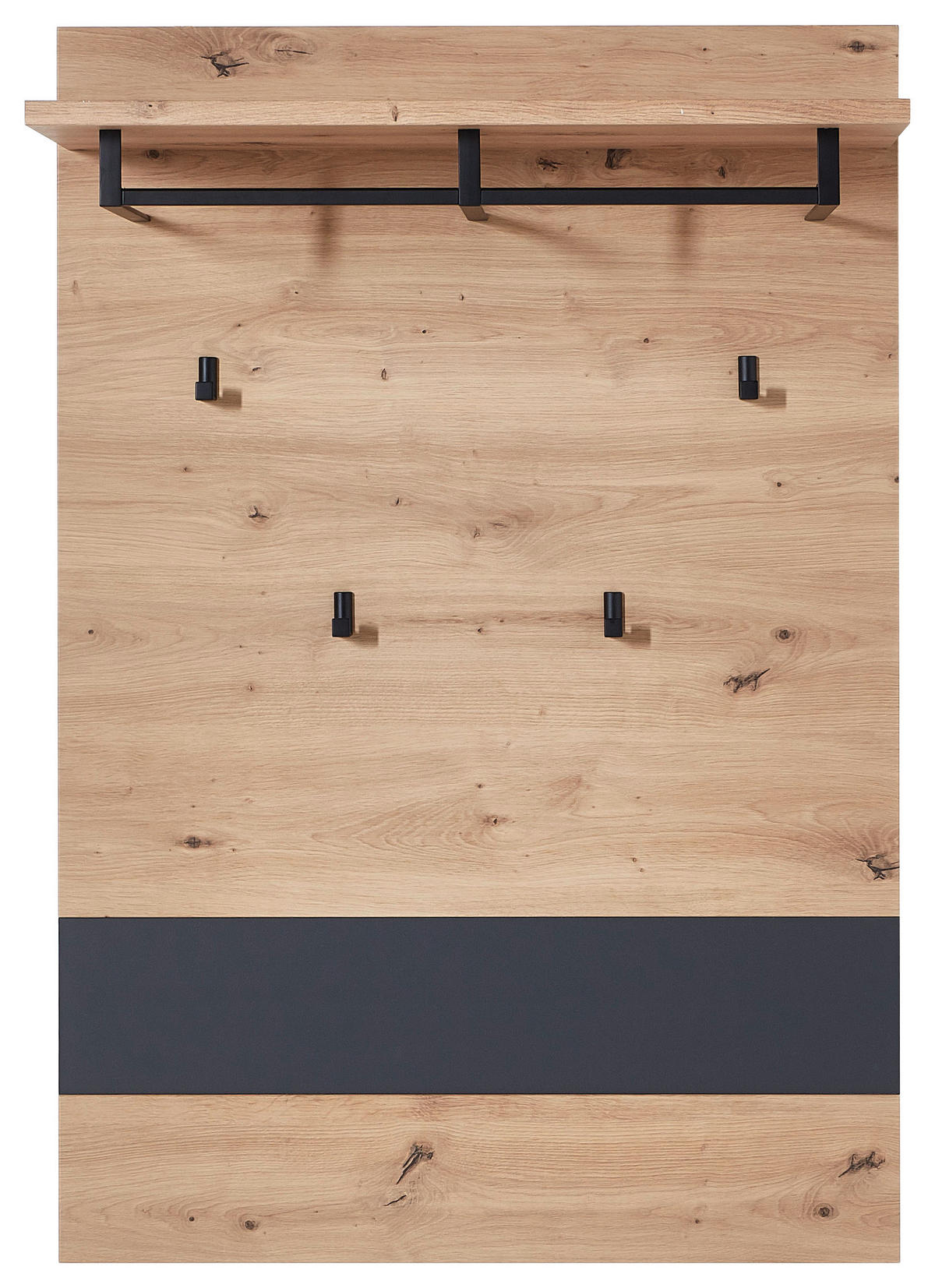 Garderobenpaneel Memphis Eiche Artisan Nachbildung Graphit B/H/T: ca. 80x118x30 cm Memphis - Eiche/Graphit (80,00/118,00/30,00cm)
