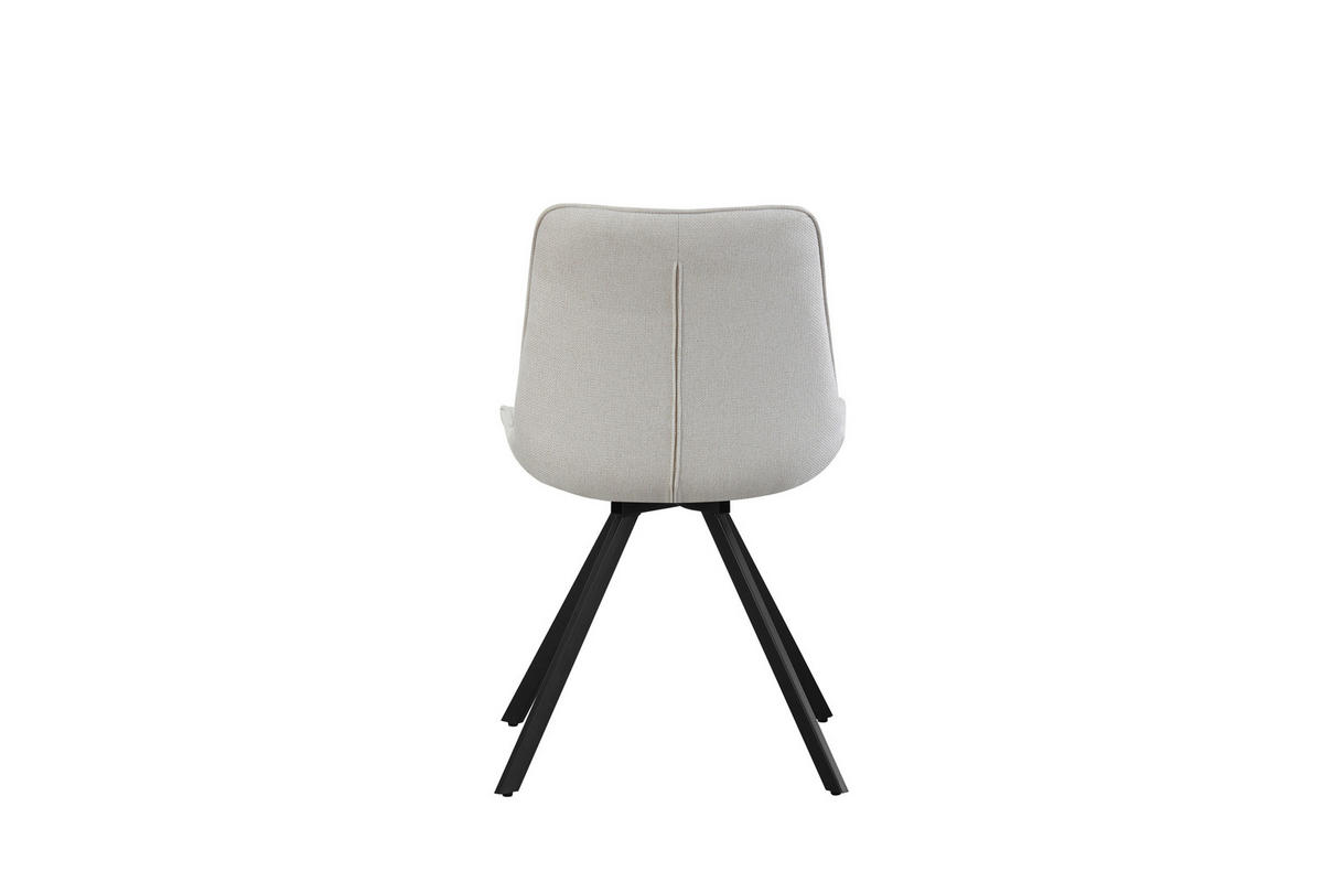 Drehstuhl EMILIA, 2er Set creme schwarz Webstoff B/H/T: ca. 52x85x61 cm EMILIA, 2er Set - creme/schwarz (52,00/85,00/61,00cm) - xonox.home