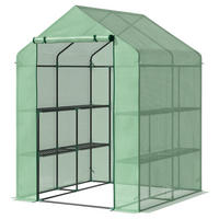 Outsunny Gewächshaus B/H/L: ca. 138x190x143 cm Gewächshaus - grün (143,00/138,00/190,00cm) - Outsunny