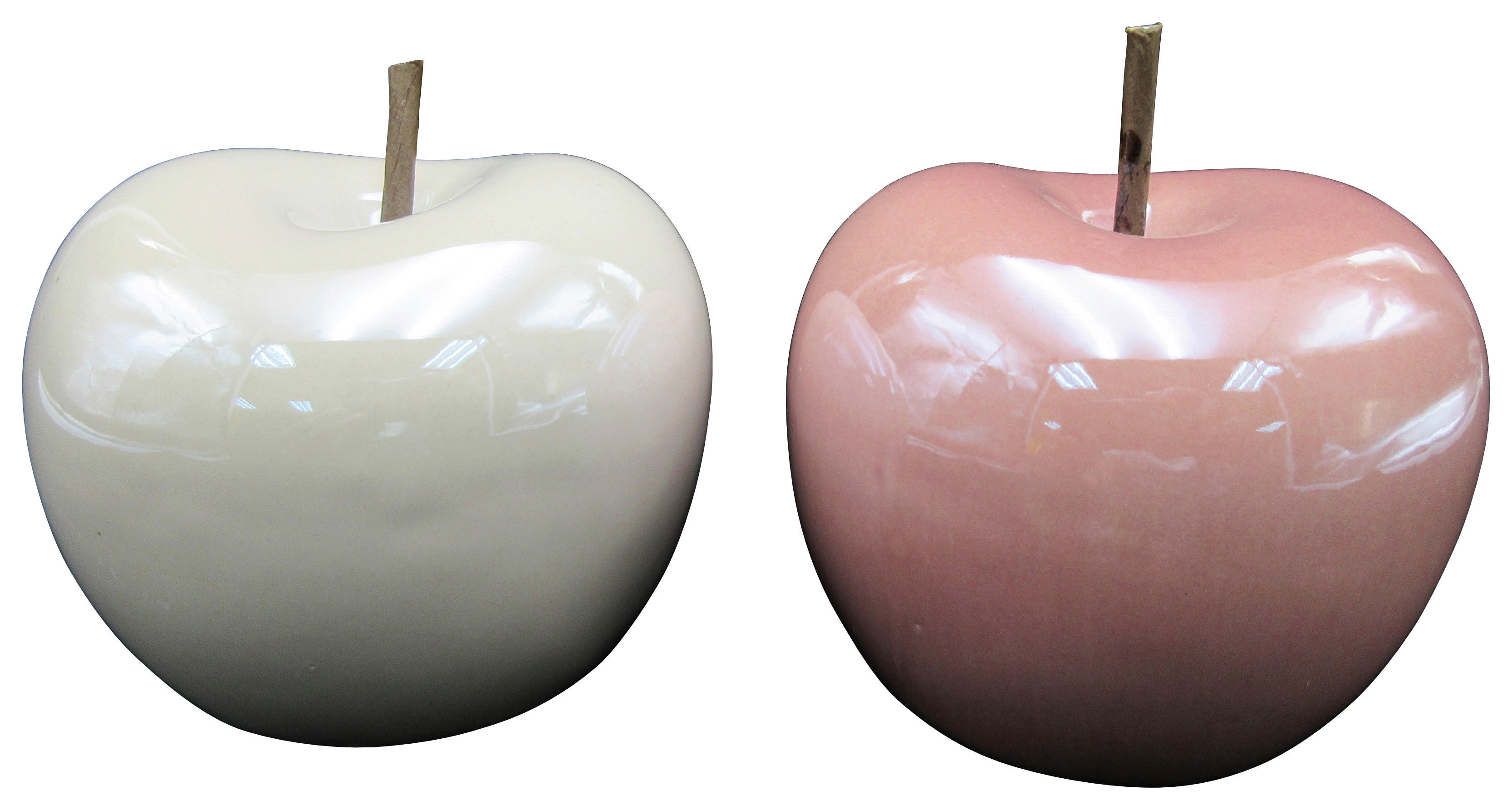 POCOline Deko-Apfel rosa Steingut B/H/L: ca. 8x10x8 cm Deko-Apfel - rosa (8,00/8,00/10,00cm) - POCOline