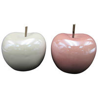 POCOline Deko-Apfel rosa Steingut B/H/L: ca. 8x10x8 cm Deko-Apfel - rosa (8,00/8,00/10,00cm) - POCOline