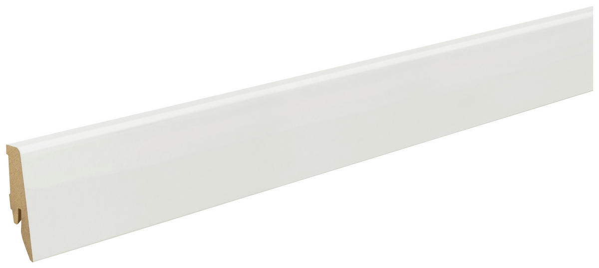 Sockelleiste L/B/H: ca. 250x1,8x5,8 cm pro Stück Sockelleiste 58mm 0041 Hochgl.weiß - (250,00/1,80/5,80cm)