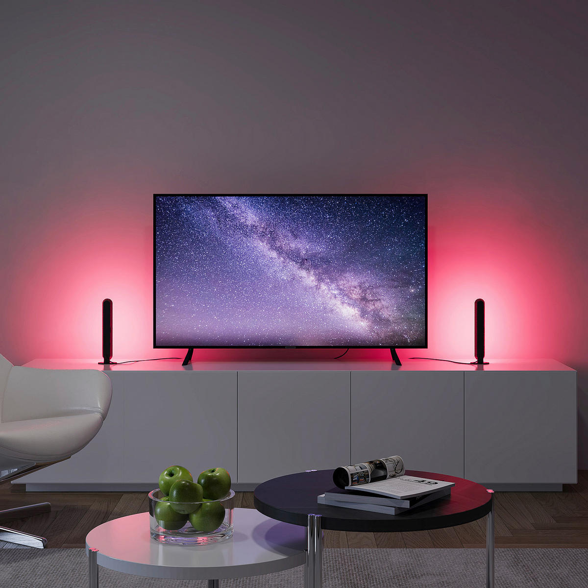 Tischleuchte schwarz Kunststoff LED-Tischleuchte_Game_2erSet - schwarz