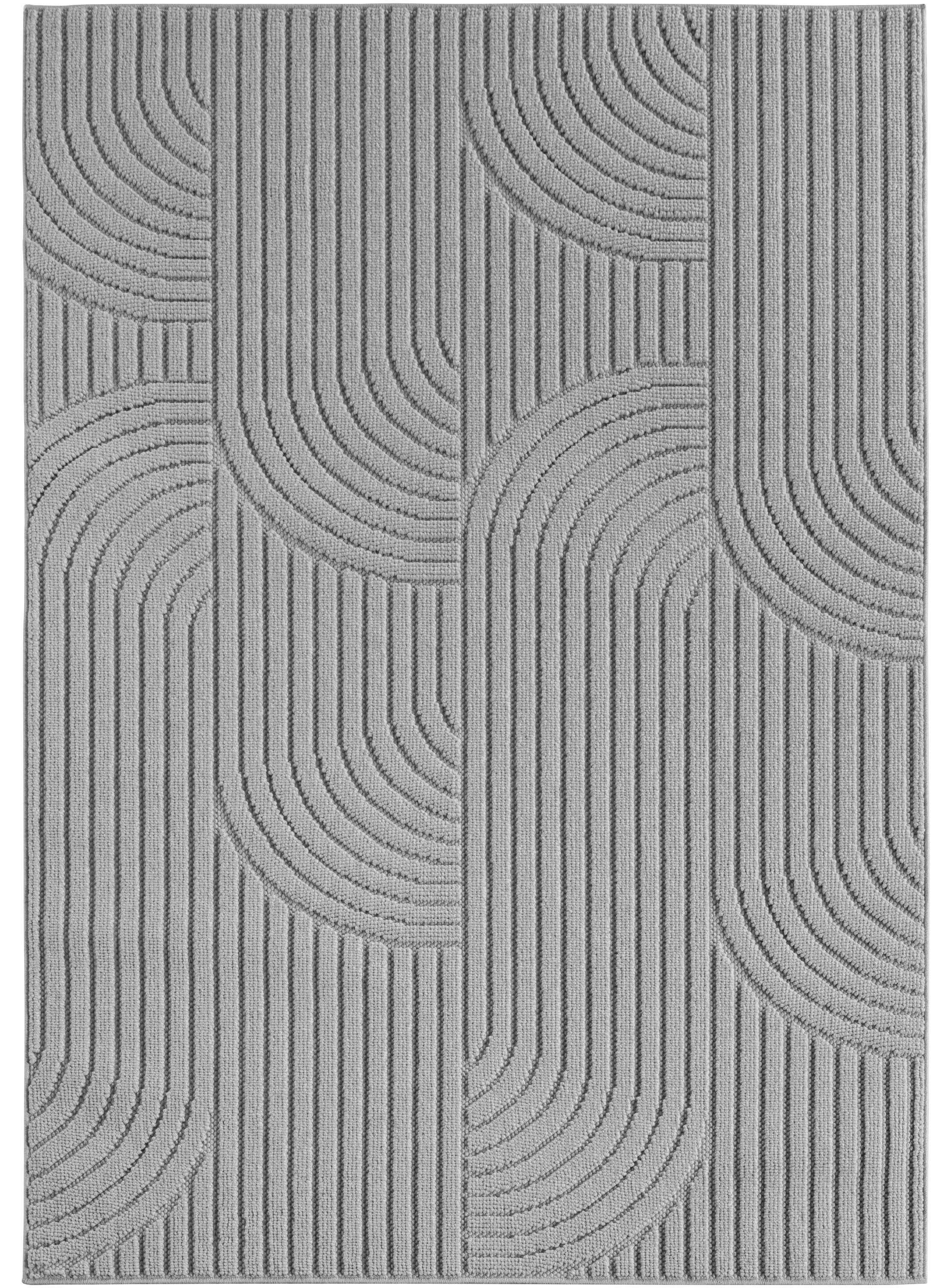 Ayyildiz Kurzflorteppich HELIX silber B/H/L: ca. 140x0,7x200 cm HELIX - silber (200,00/140,00/0,70cm) - Ayyildiz