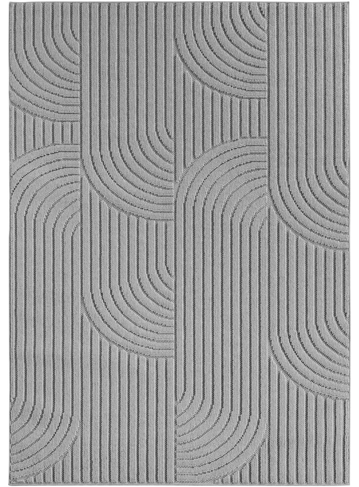 Ayyildiz Kurzflorteppich HELIX silber B/H/L: ca. 140x0,7x200 cm HELIX - silber (200,00/140,00/0,70cm) - Ayyildiz