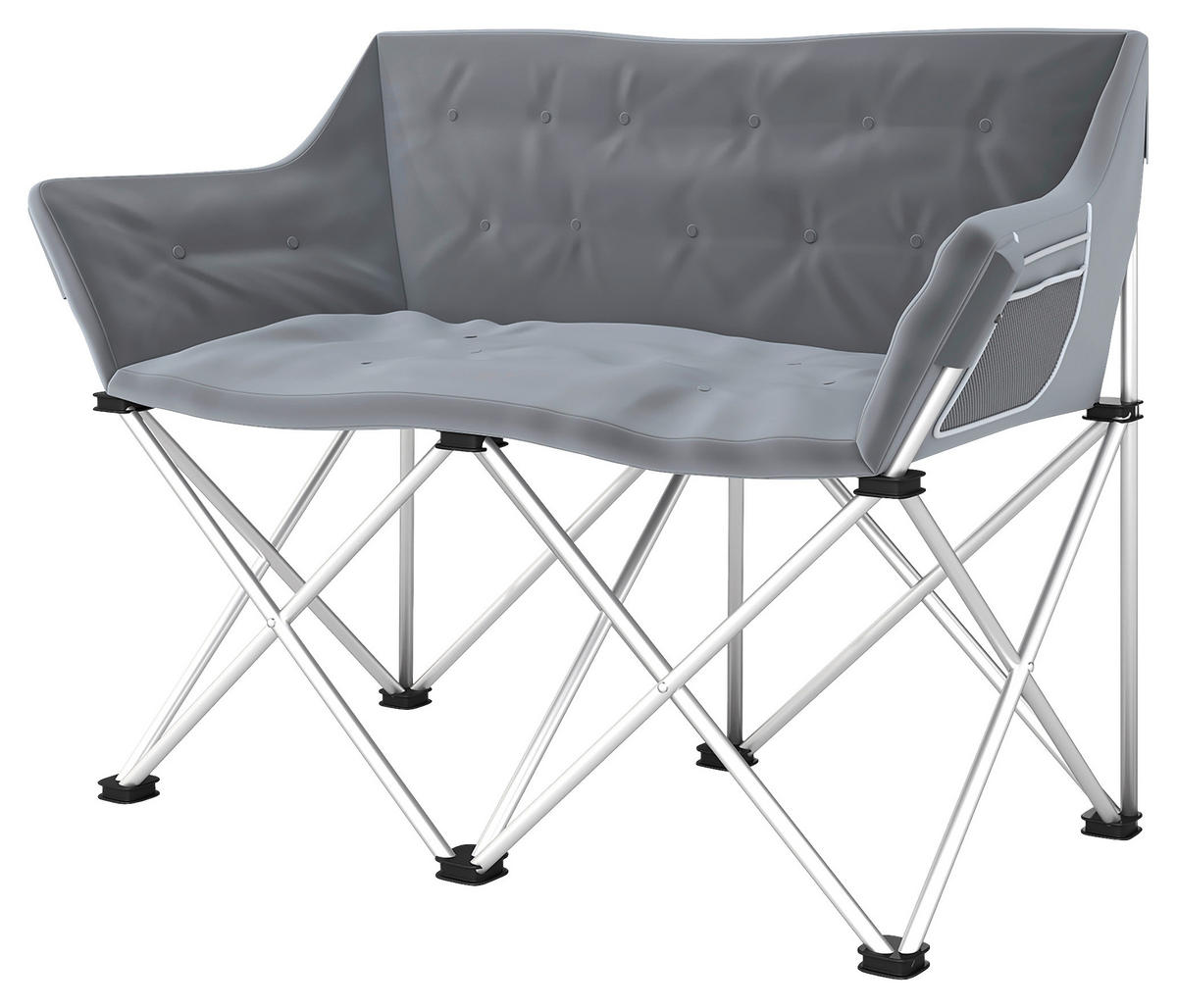 Outsunny Campingstuhl grau Metall B/H/L: ca. 57x95x120 cm Campingstuhl - grau (120,00/57,00/95,00cm) - Outsunny