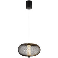 GLOBO LED-Pendelleuchte ASTARI 31270108 Opal schwarz Kunststoff Metall H/D: ca. 150x35 cm 1.0 Brennstellen ASTARI - schwarz/Opal (35,00/150,00cm) - GLOBO
