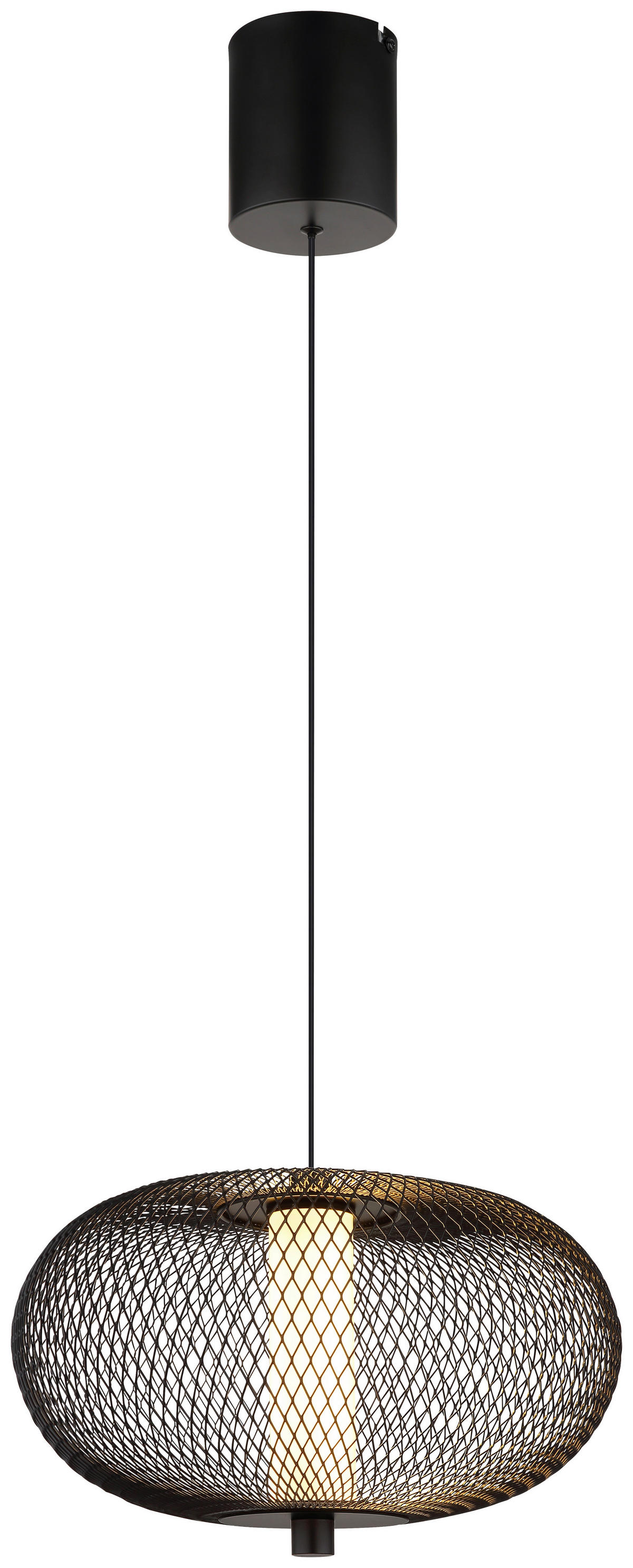 GLOBO LED-Pendelleuchte ASTARI 31270108 Opal schwarz Kunststoff Metall H/D: ca. 150x35 cm 1.0 Brennstellen ASTARI - schwarz/Opal (35,00/150,00cm) - GLOBO