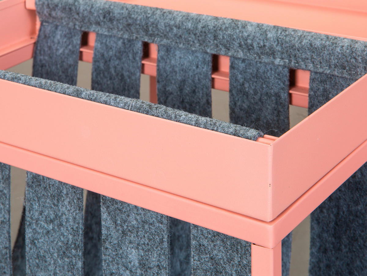 Zeitungsständer Club NY rosé Metall B/H/T: ca. 35x40x35 cm Club NY - rosé/grau (35,00/40,00/35,00cm) - Inter Link