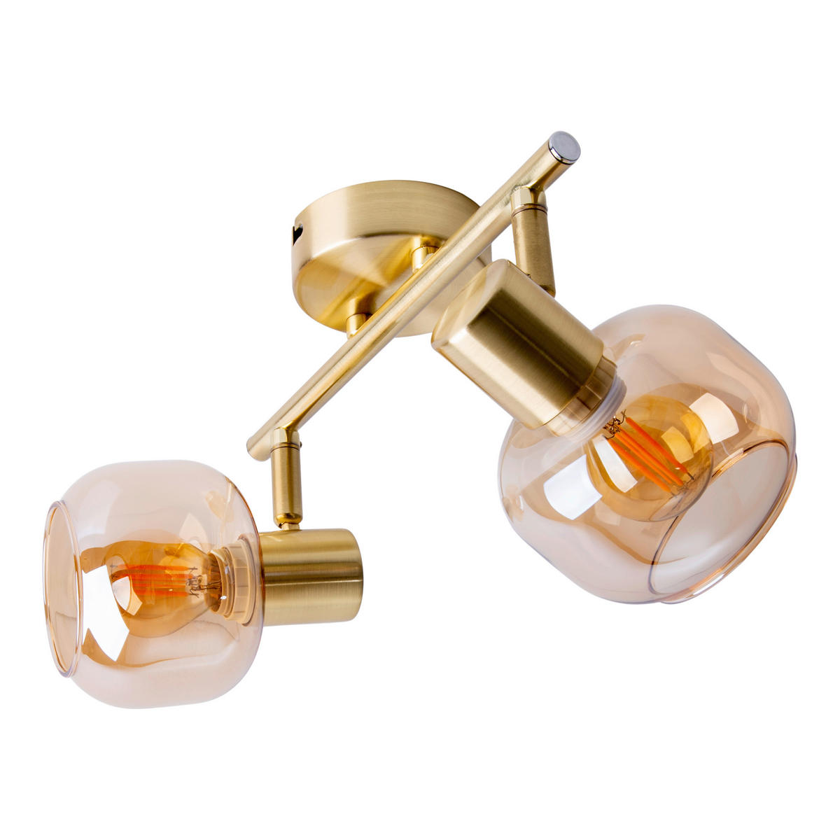 Näve Leuchten Spot gold Glas Metall B/H/T: ca. 40x20x10 cm E14 2 Brennstellen LIBBY - gold (40,00/20,00/10,00cm) - Näve Leuchten