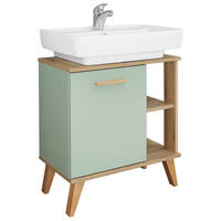 Waschbeckenunterschrank Quickset 963 salbei Nachbildung Eiche Riviera Nachbildung B/H/T: ca. 60,5x65x33 cm Quickset 963 - Eiche/salbei (60,50/65,00/33,00cm) - Pelipal