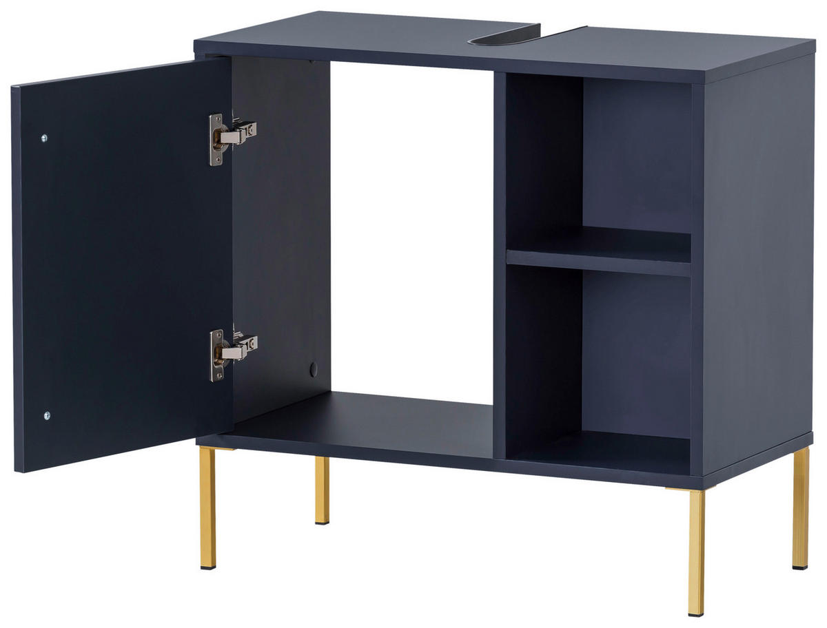 Waschbeckenunterschrank Kent dunkelblau B/H/T: ca. 65,3x63,3x33,1 cm Kent - dunkelblau (65,30/63,30/33,10cm) - Möbelpartner