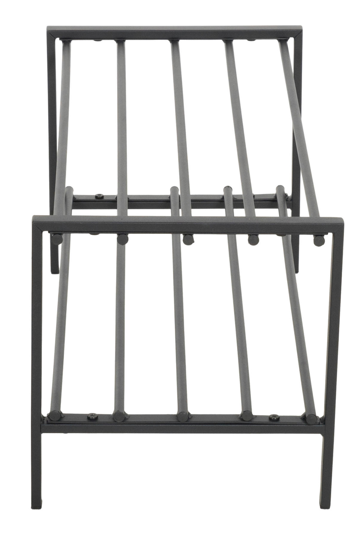 Schuhregal Abby schwarz Metall B/H/T: ca. 70x30x30 cm Abby - schwarz (70,00/30,00/30,00cm)