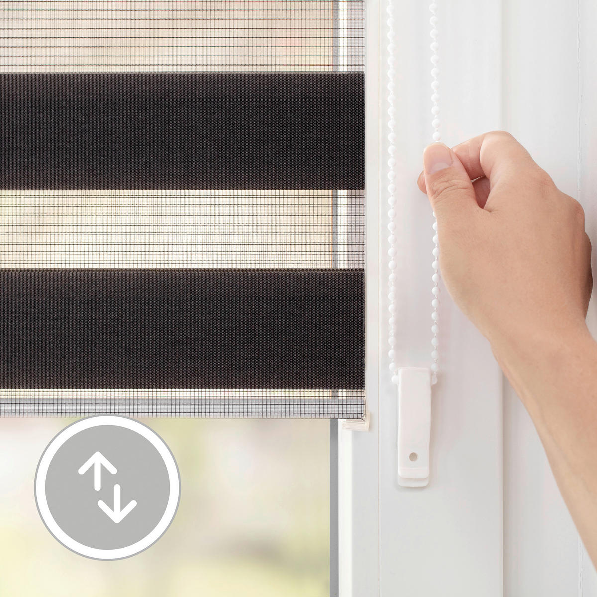 Doppelrollo Duo anthrazit B/L: ca. 70x220 cm Duo - anthrazit (70,00/220,00cm) - LICHTBLICK